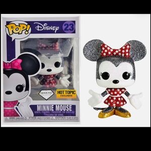 FUNKO POP DISNEY #23 Minnie Mouse Diamond Collection HOT TOPIC EXCLUSIVE
